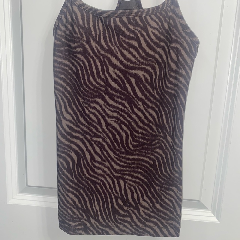 Offline By Aerie Brown Zebra Print Sport Bra TankTop
